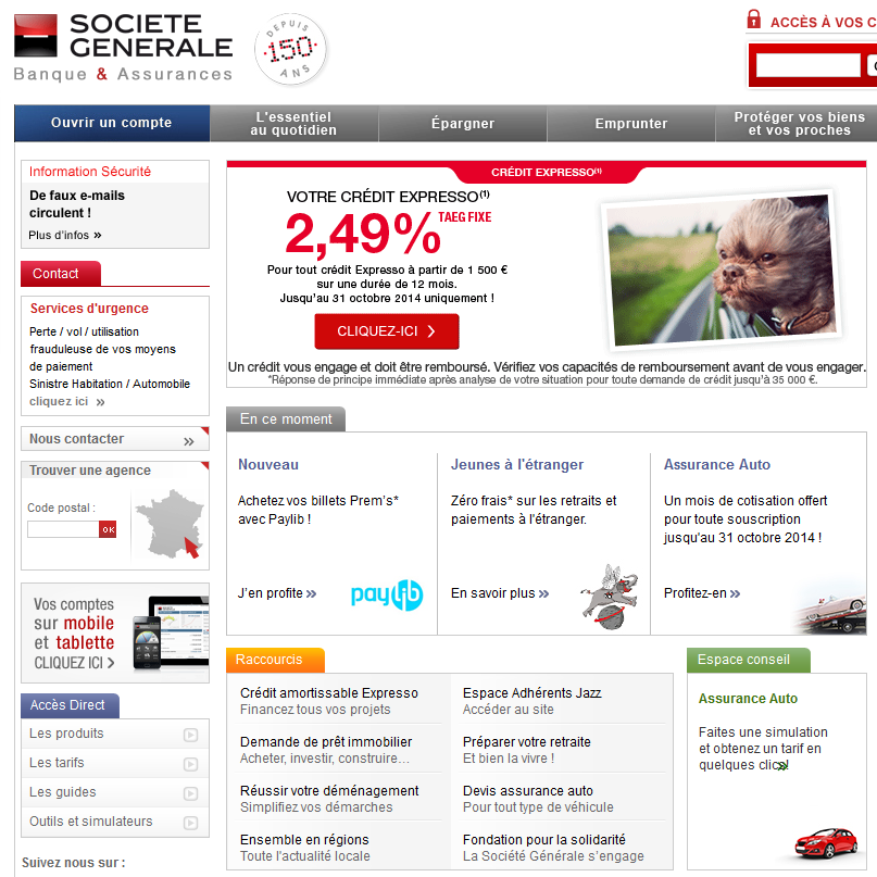 Société Générale Prêt Auto Moto Expresso